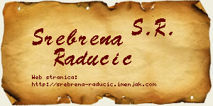 Srebrena Radučić vizit kartica